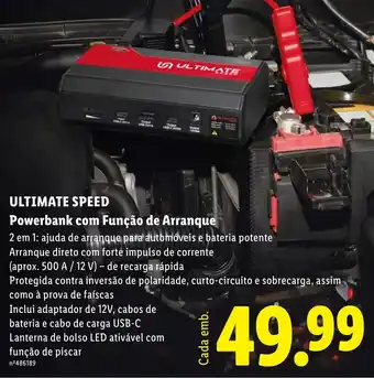 Ultimate speed powerbank com função de arranque