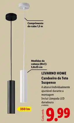 Lidl livarno home candeeiro de teto suspenso promoção