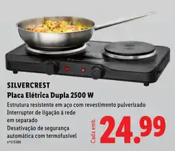 Lidl silvercrest placa elétrica dupla 2500 w promoção