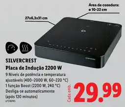 Lidl Silvercrest placa de indução 2200 w promoção