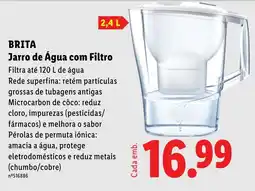 Lidl brita jarro de água com filtro promoção