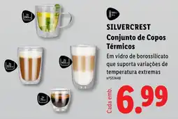 Lidl silvercrest conjunto de copos térmicos promoção