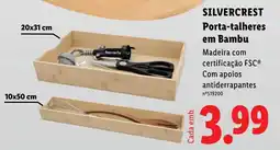 Lidl Silvercrest porta-talheres em bambu promoção