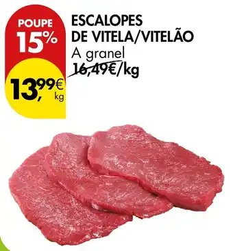 Pingo Doce Escalopes de vitela/vitelão promoção