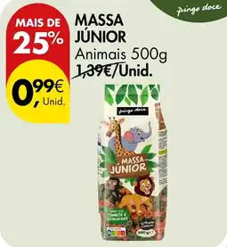 Pingo Doce massa junior animais promoção