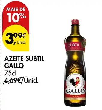 Pingo Doce azeite subtil gallo promoção