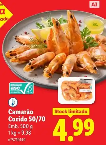Camarão Cozido 50/70