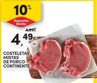 Continente Costeletas mistas de porco continente promoção