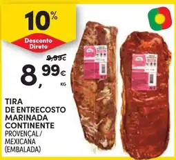 Continente Tira de entrecosto marinada continente promoção