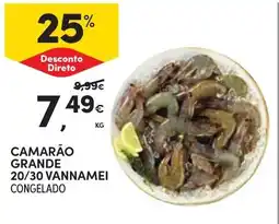 Continente Camarão grande 20/30 vannamei congelado promoção