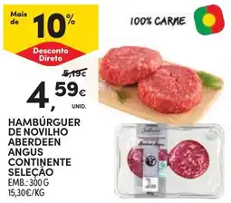 Continente Hambúrguer de novilho aberdeen angus continente seleção promoção
