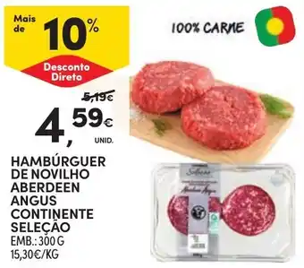 Continente Hambúrguer de novilho aberdeen angus continente seleção promoção