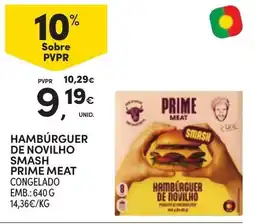 Continente Hambúrger de novilho smash prime meat promoção