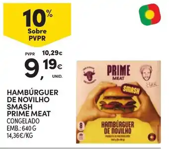 Continente Hambúrger de novilho smash prime meat promoção