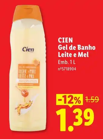 Lidl Cien gel de banho leite e mel promoção