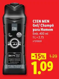 Lidl Cien Men Gel/Champô para Homem promoção