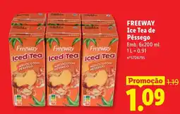 Lidl Freeway iced tea de pêssego promoção