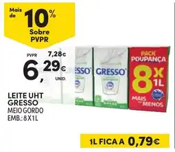 Continente Leite uht gresso meio gordo promoção