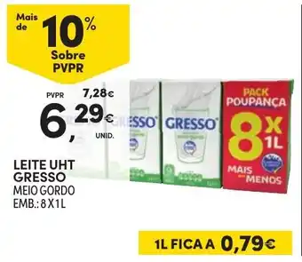 Continente Leite uht gresso meio gordo promoção