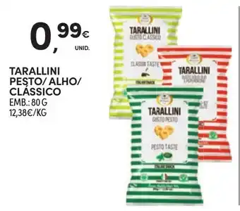Continente Tarallini pesto/alho/clássico promoção