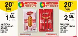 Continente Salsicha hotdog pão nobre promoção