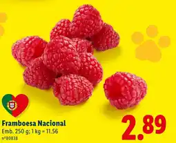 Lidl Framboesa Nacional promoção