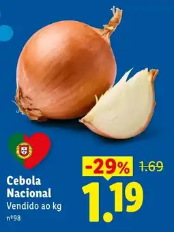Lidl Cebola Nacional promoção