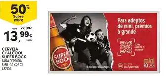 Continente Cerveja c/ álcool super bock promoção
