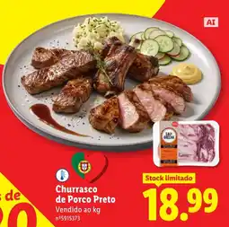 Lidl Churrasco de Porco Preto promoção