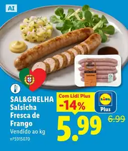 Lidl Sal&Grelha Salsicha Fresca de Frango promoção