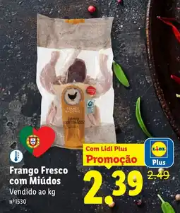 Lidl Frango fresco com miúdos promoção
