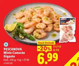 Lidl Pescanova miolo camarão gigante promoção
