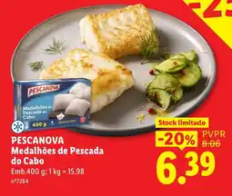 Lidl Pescanova medalhões de pescada do cabo promoção