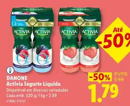 Lidl Danone Activia Iogurte Líquido promoção