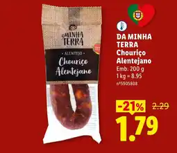 Lidl Da minha terra chouriço alentejano promoção