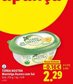 Lidl Terra nostra manteiga açores com sal promoção