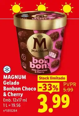 Lidl magnum gelado bonbon choco & cherry promoção