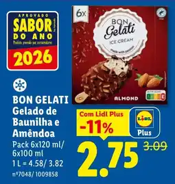 Lidl bon gelati gelado de baunilha e amêndoa promoção