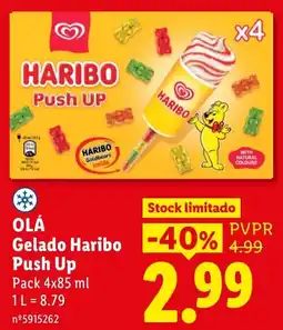 Lidl Gelado haribo push up promoção