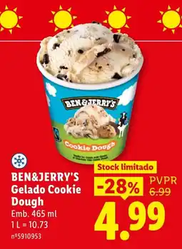 Lidl Ben&Jerry's Gelado Cookie Dough promoção