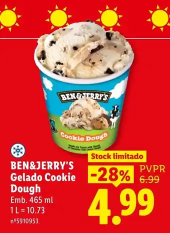 Lidl Ben&Jerry's Gelado Cookie Dough promoção