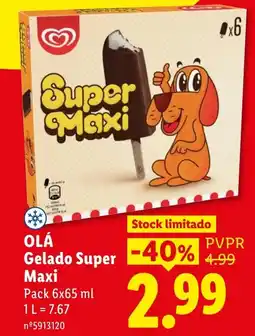 Lidl Olá gelado super maxi promoção