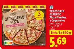 Lidl Trattoria alfredo pizza fiambre e cogumelos promoção