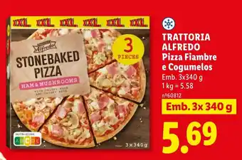 Trattoria alfredo pizza fiambre e cogumelos