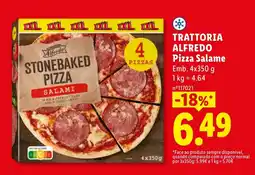 Lidl Trattoria alfredo stonebaked pizza salami promoção
