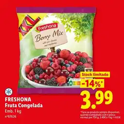 Lidl Freshona fruta congelada promoção