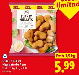 Lidl Chef select nuggets de peru promoção