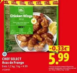 Lidl Chef Select Asas de Frango promoção