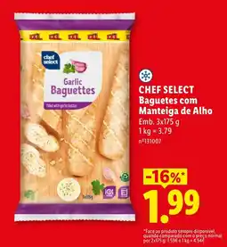Lidl chef select baguetes com manteiga de alho promoção