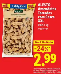 Lidl Alesto amendoins torrados com casca promoção